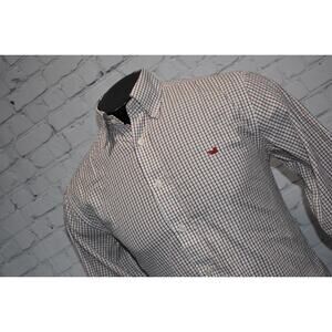 Southern Marsh Dress Shirt Mens‎ Size Small Black Red Plaid Cotton Long Sleeve